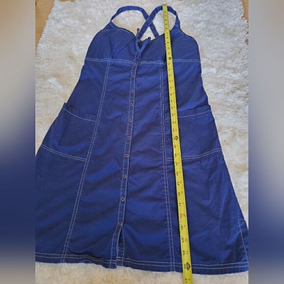 ATHLETA Women's Button Down Mini Dress Size Medium Blue - Picture 9 of 10
